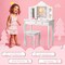 Costway Kid Vanity Table Set with Tri-folding Mirror 2-in-1 Makeup Dressing Table Stool Set